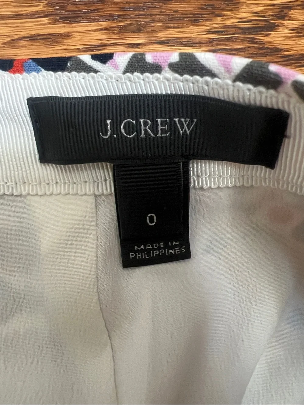 J Crew Printed Pencil Skirt - Size 0